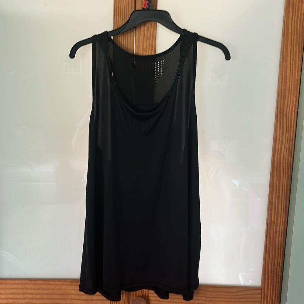 Black racer back tank top
